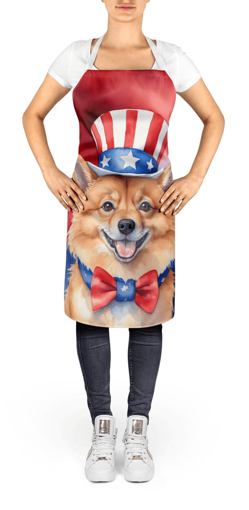 Glamorous Pups : Finnish Spitz Patriotic American Apron