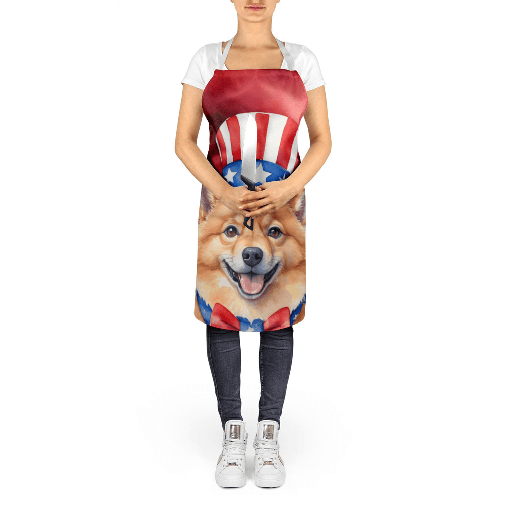 Glamorous Pups : Finnish Spitz Patriotic American Apron