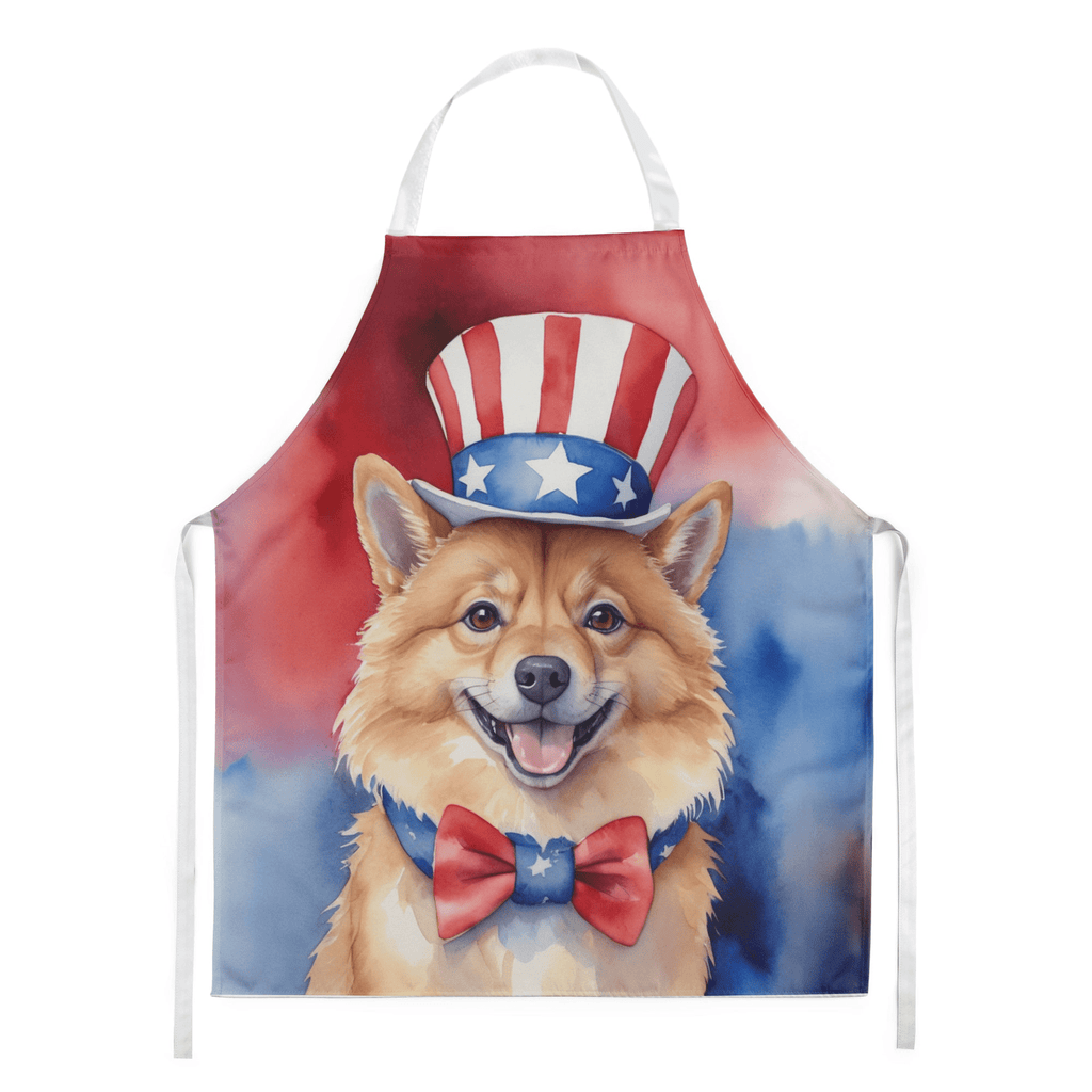 Glamorous Pups : Finnish Spitz Patriotic American Apron