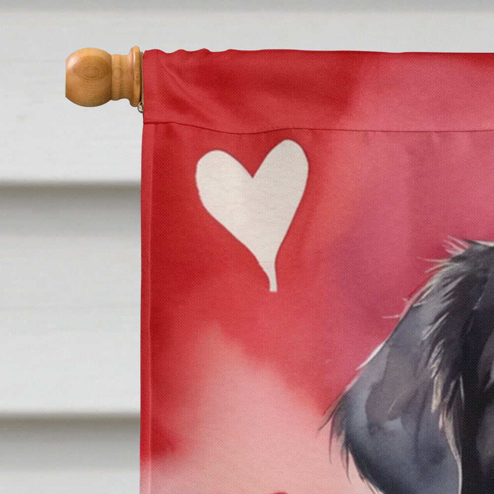 Glamorous Pups : Flat-Coated Retriever My Valentine House Flag