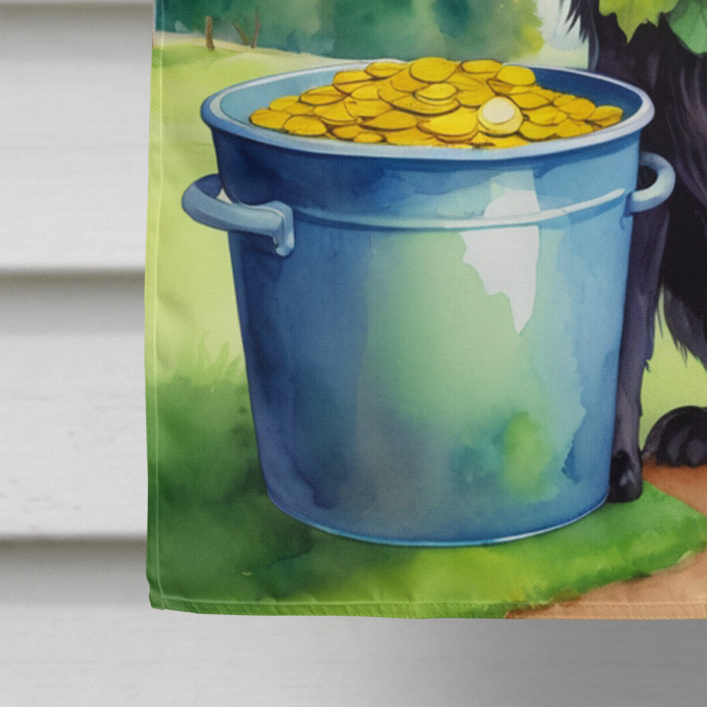 Glamorous Pups : Flat-Coated Retriever St Patrick's Day House Flag