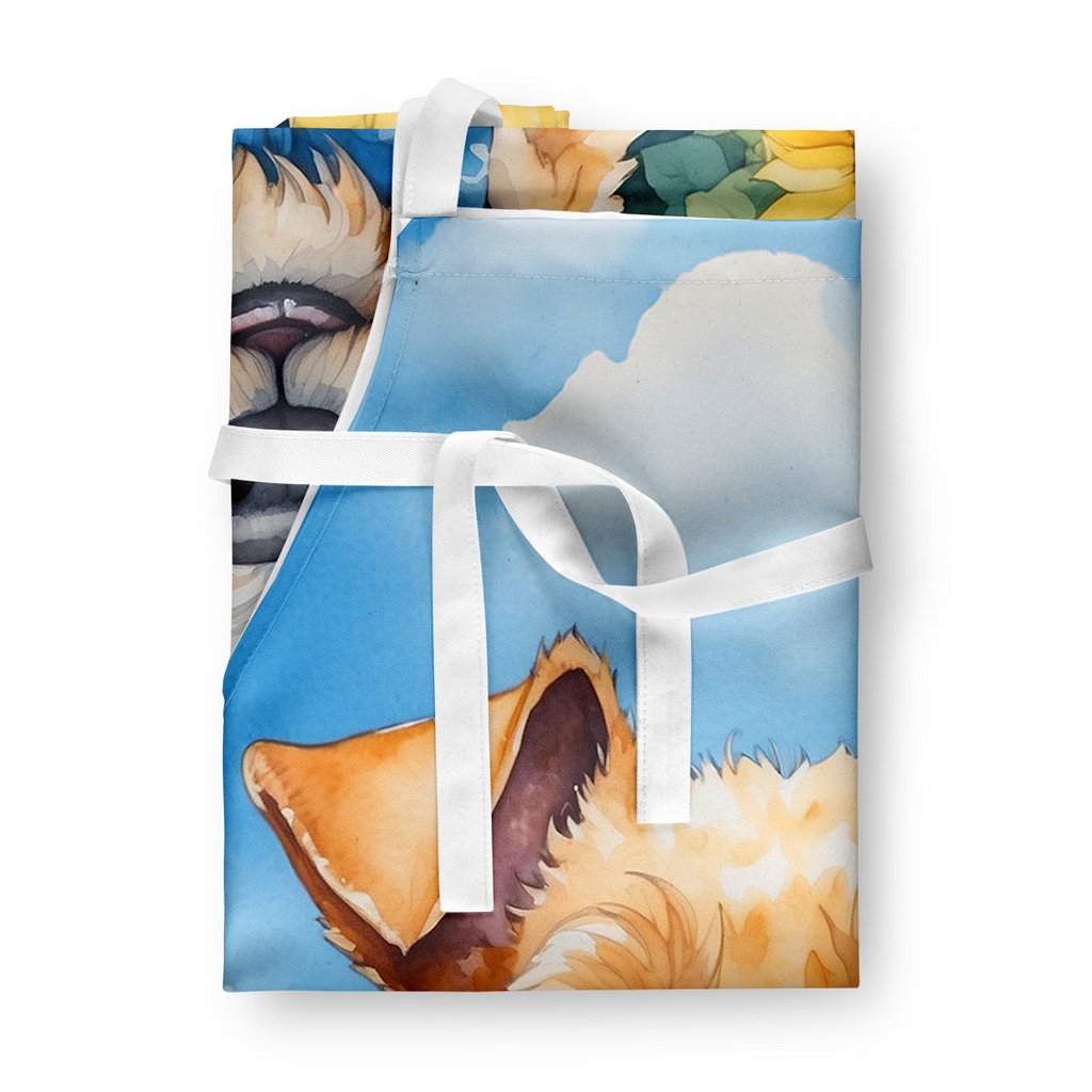 Glamorous Pups : Fox Terrier in Sunflowers Apron