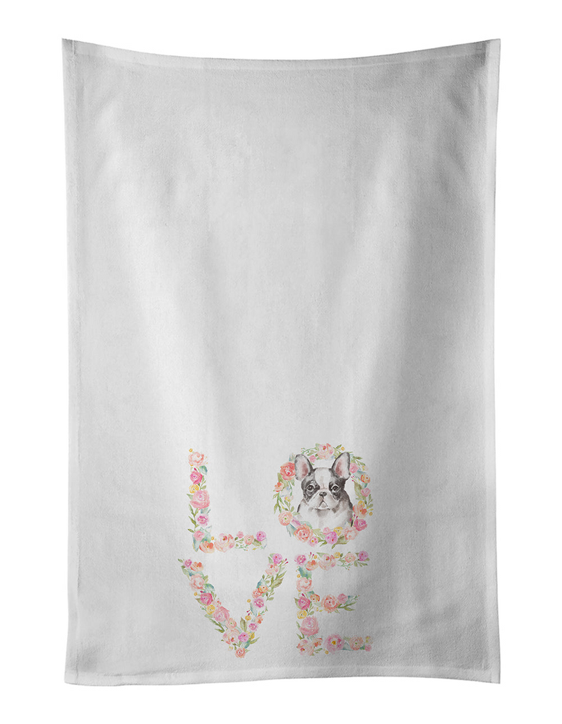 Glamorous Pups : French Bulldog #7 LOVE Kitchen Towel Set of 2