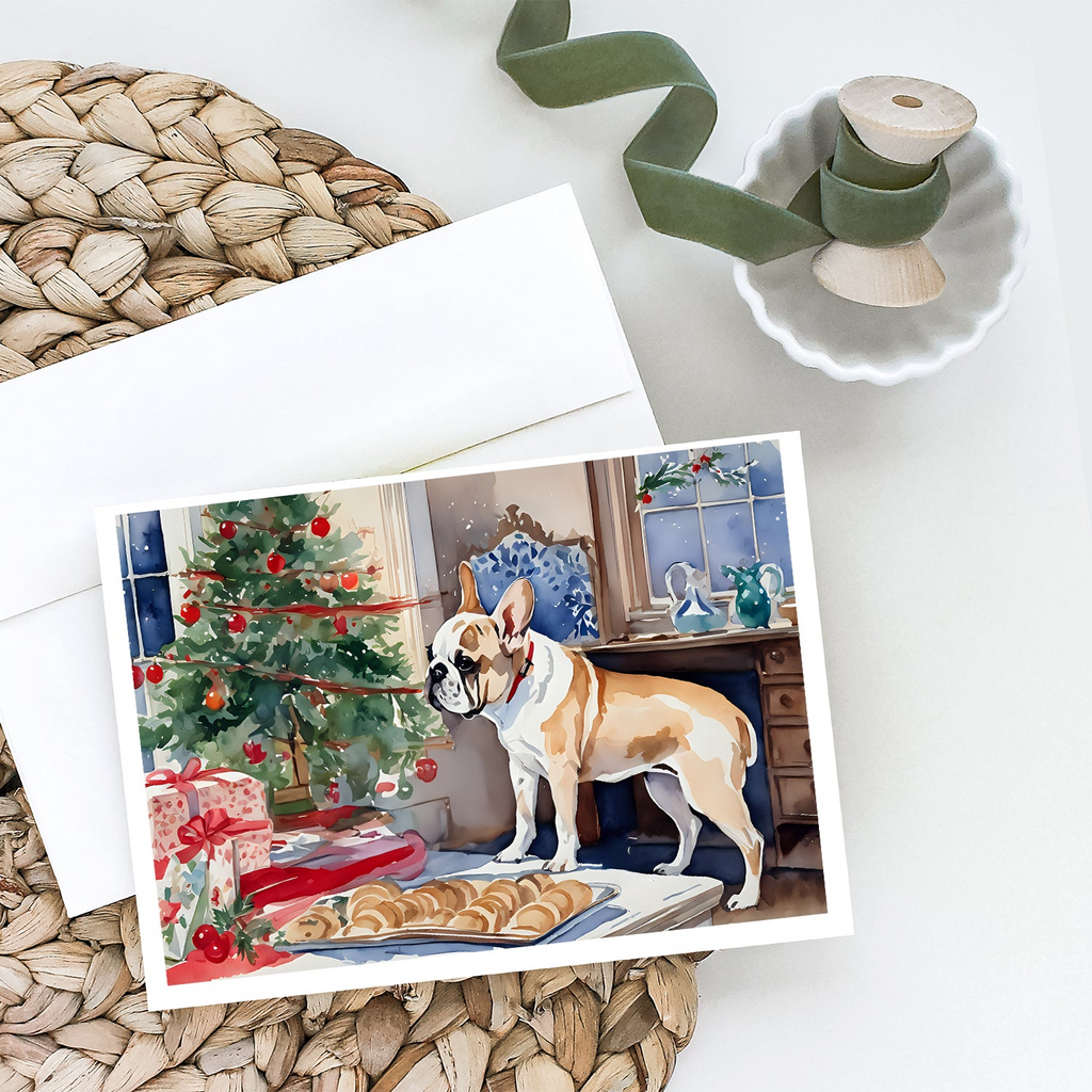 Glamorous Pups : French Bulldog Christmas Cookies Greeting Cards Pack of 8