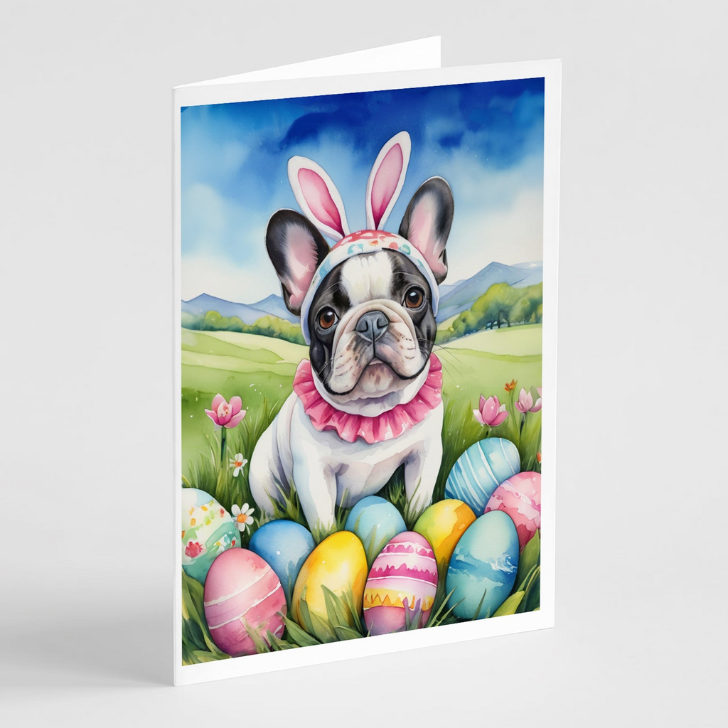 Glamorous Pups : French Bulldog Easter Egg Hunt Greeting Cards Pack of 8