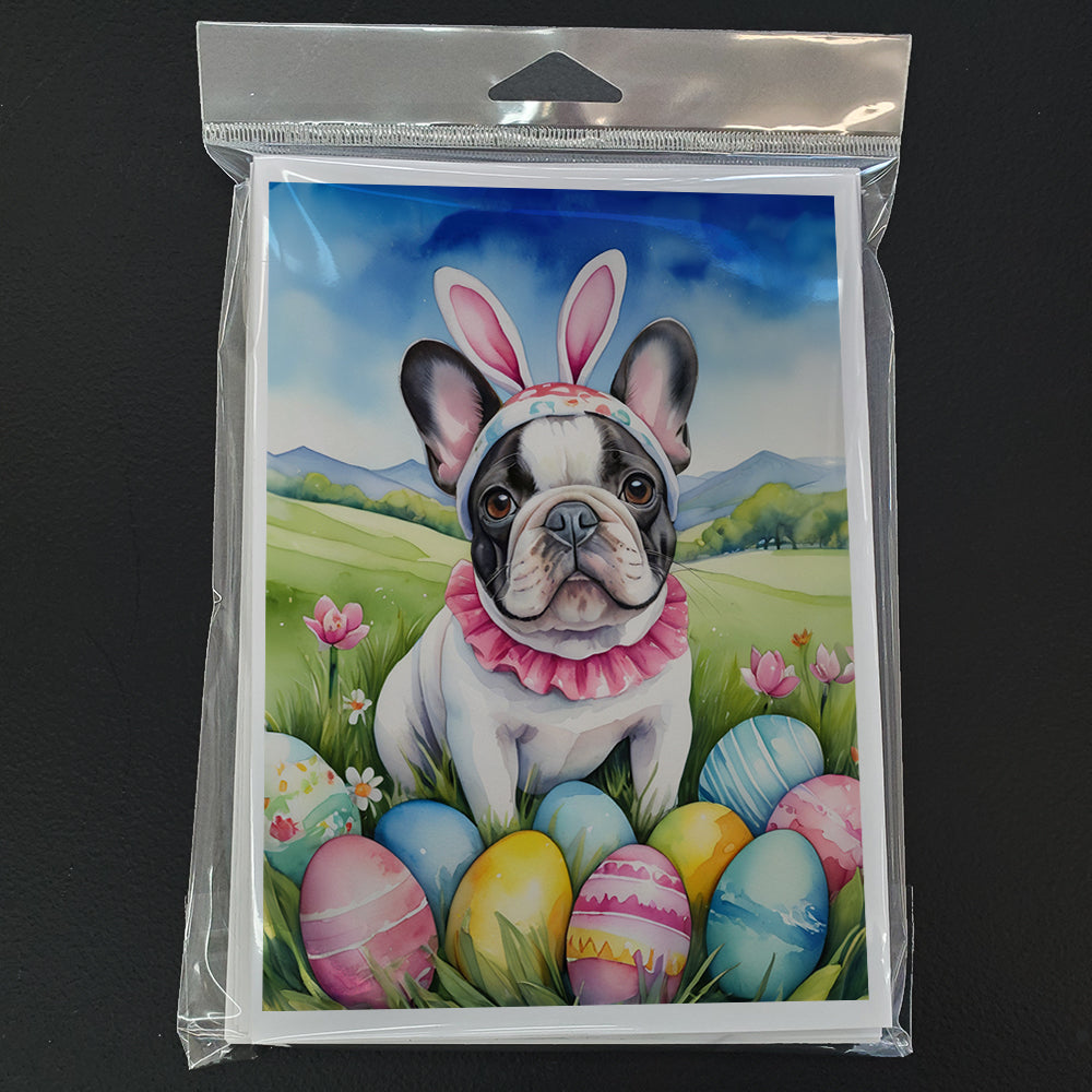 Glamorous Pups : French Bulldog Easter Egg Hunt Greeting Cards Pack of 8
