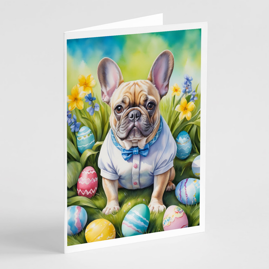 Glamorous Pups : French Bulldog Easter Egg Hunt Greeting Cards Pack of 8
