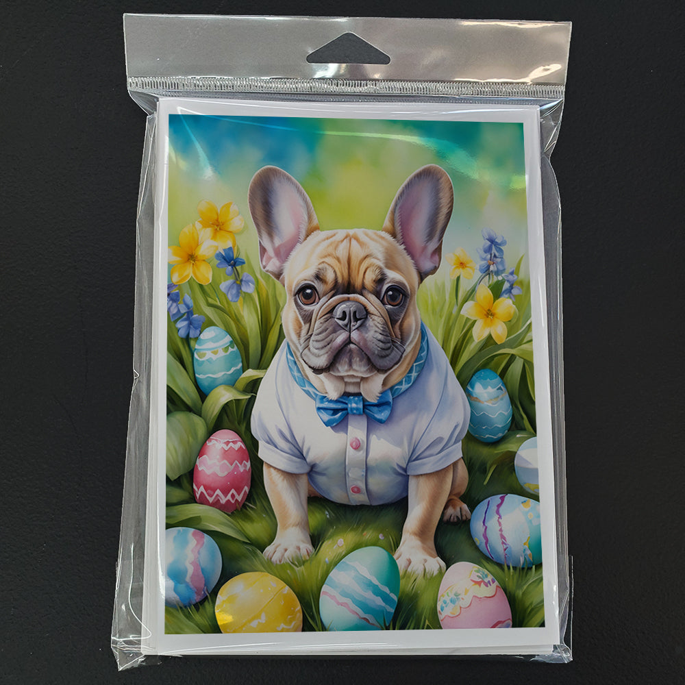 Glamorous Pups : French Bulldog Easter Egg Hunt Greeting Cards Pack of 8