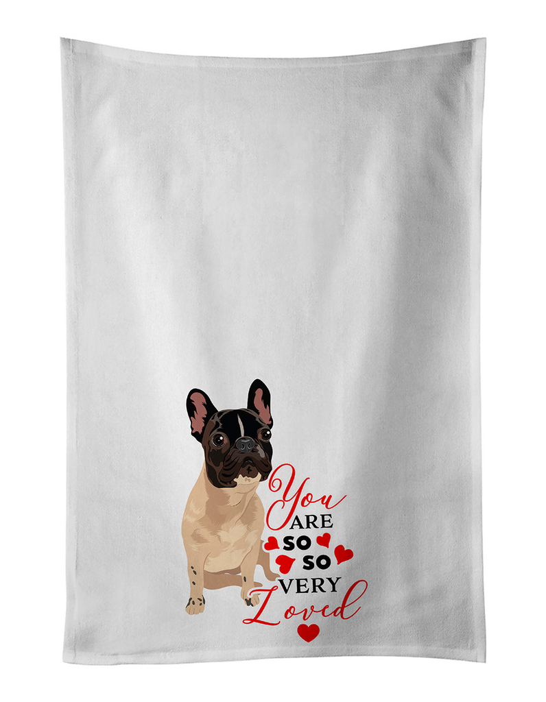 Glamorous Pups : French Bulldog Fawn #3 so Loved Kitchen Towel Set of 2
