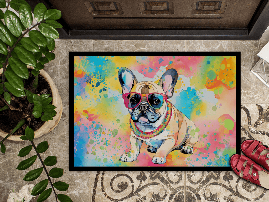 Glamorous Pups : French Bulldog Hippie Dawg Doormat