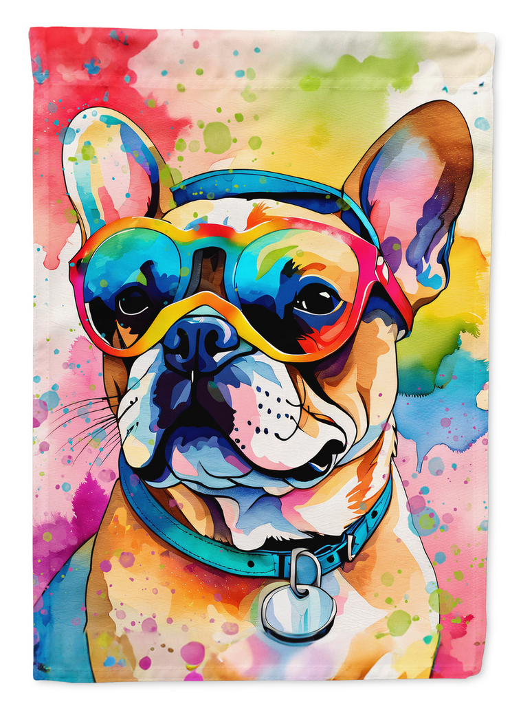 Glamorous Pups : French Bulldog Hippie Dawg House Flag