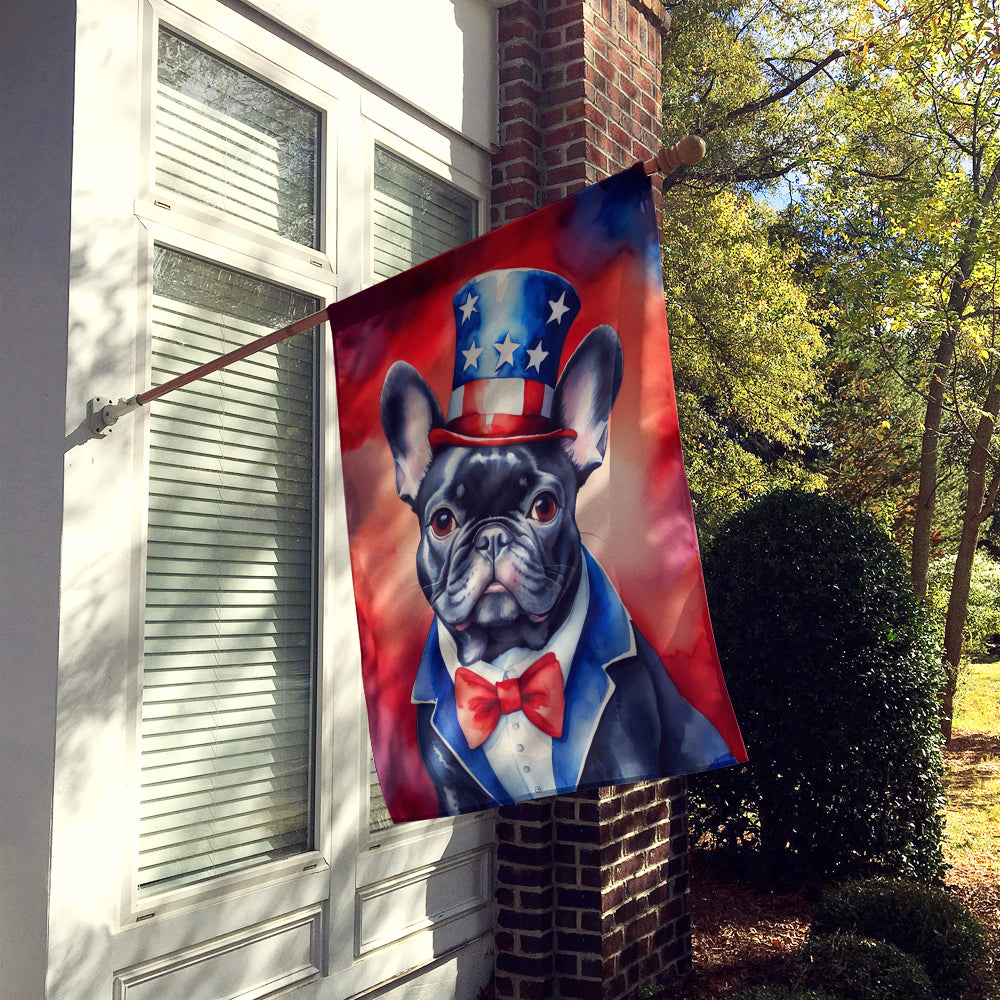 Glamorous Pups : French Bulldog Patriotic American House Flag
