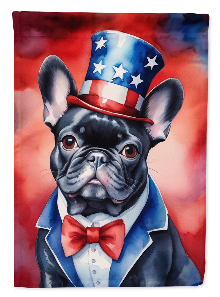Glamorous Pups : French Bulldog Patriotic American House Flag
