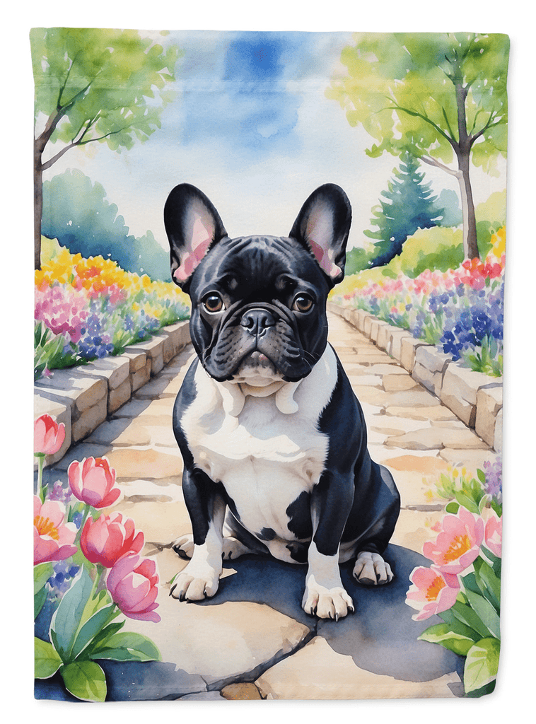 Glamorous Pups : French Bulldog Spring Path Garden Flag