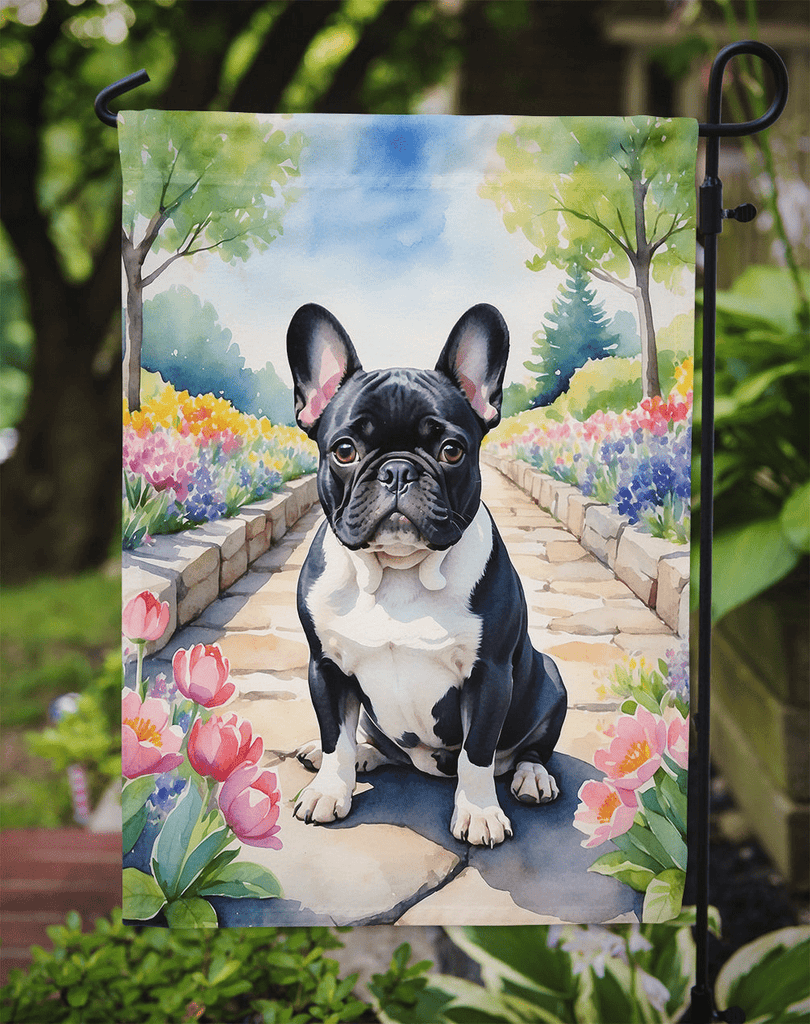 Glamorous Pups : French Bulldog Spring Path Garden Flag