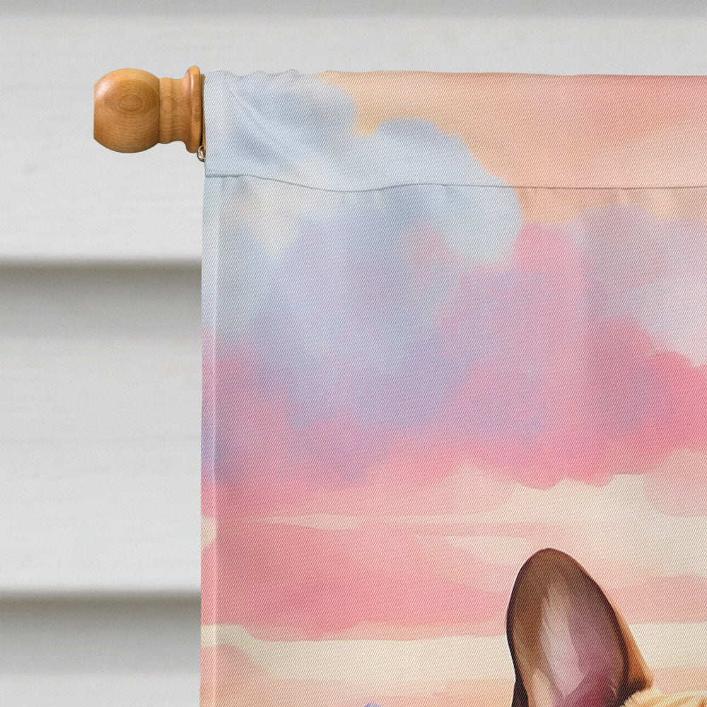 Glamorous Pups : French Bulldog Two Hearts House Flag