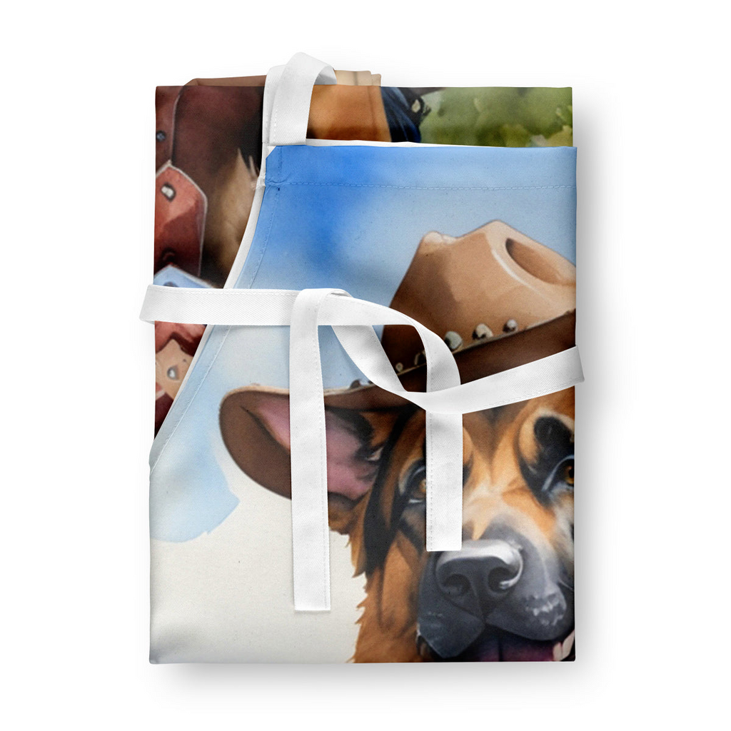 Glamorous Pups : German Shepherd Cowboy Welcome Apron