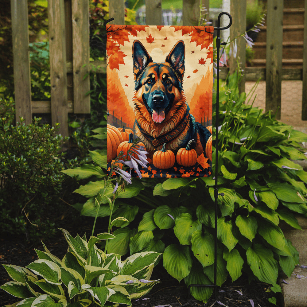 Glamorous Pups : German Shepherd Fall Garden Flag