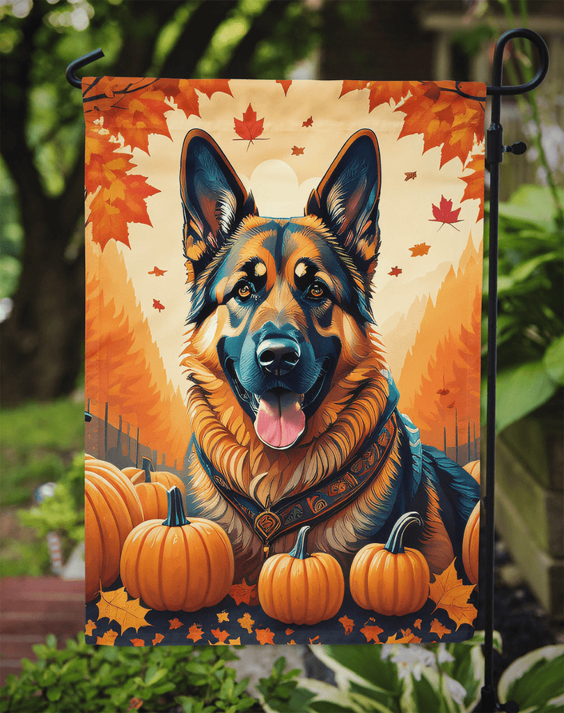 Glamorous Pups : German Shepherd Fall Garden Flag