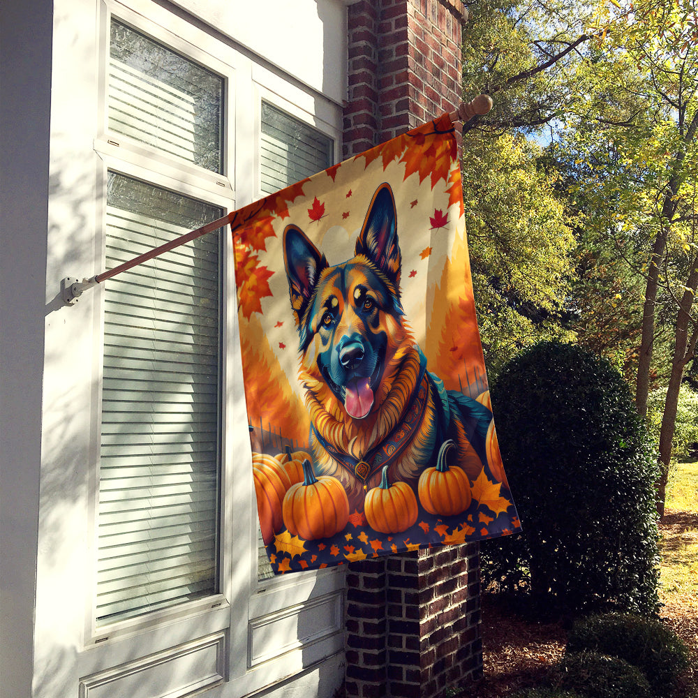 Glamorous Pups : German Shepherd Fall House Flag