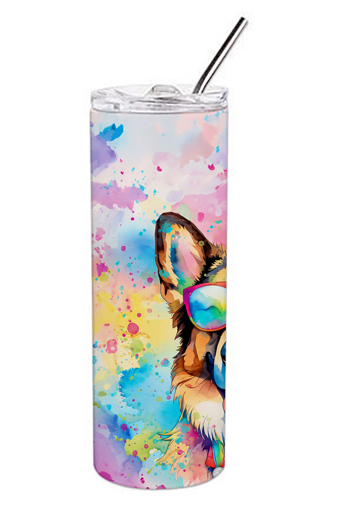 Glamorous Pups : German Shepherd Hippie Dawg Stainless Steel Skinny Tumbler