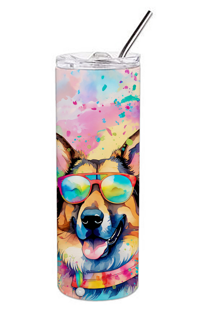 Glamorous Pups : German Shepherd Hippie Dawg Stainless Steel Skinny Tumbler