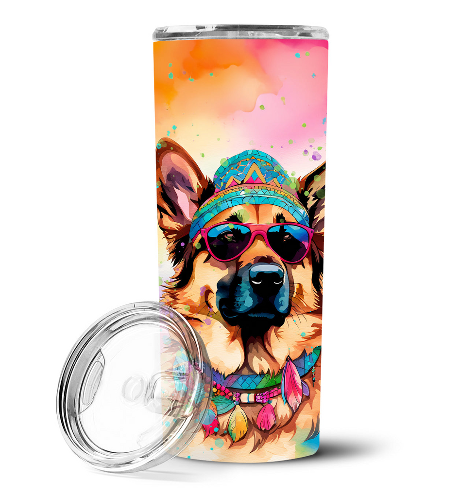 Glamorous Pups : German Shepherd Hippie Dawg Stainless Steel Skinny Tumbler