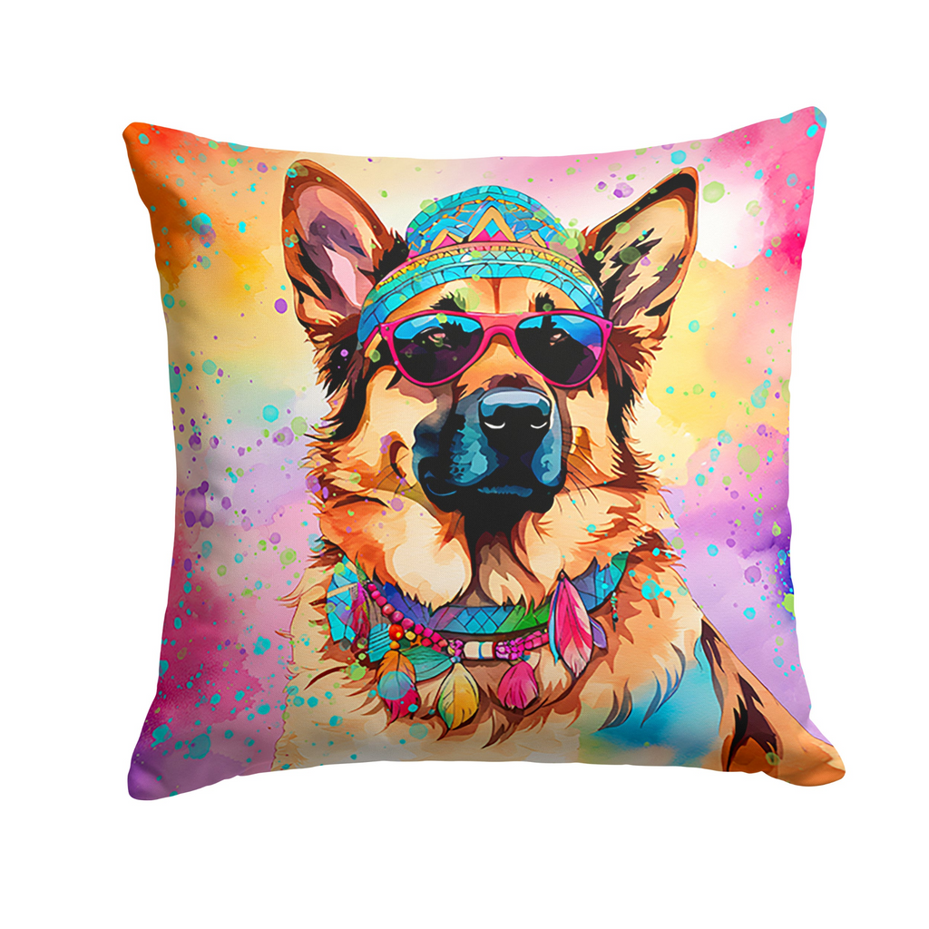 Glamorous Pups : German Shepherd Hippie Dawg Throw Pillow