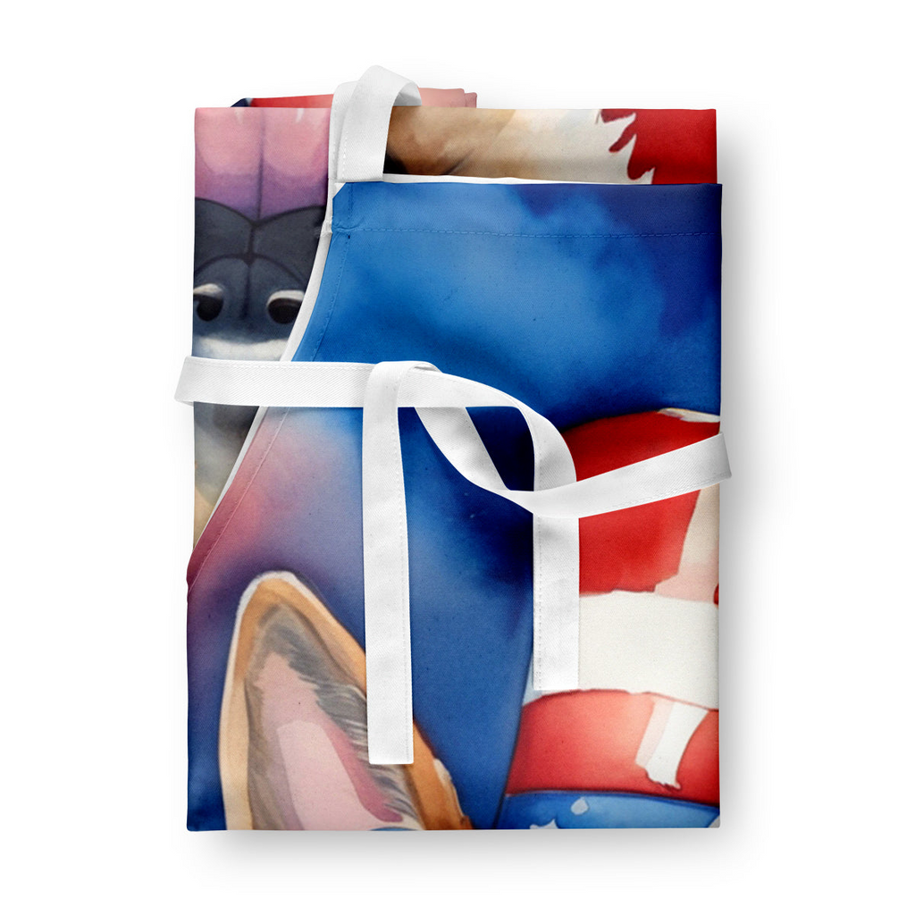 Glamorous Pups : German Shepherd Patriotic American Apron