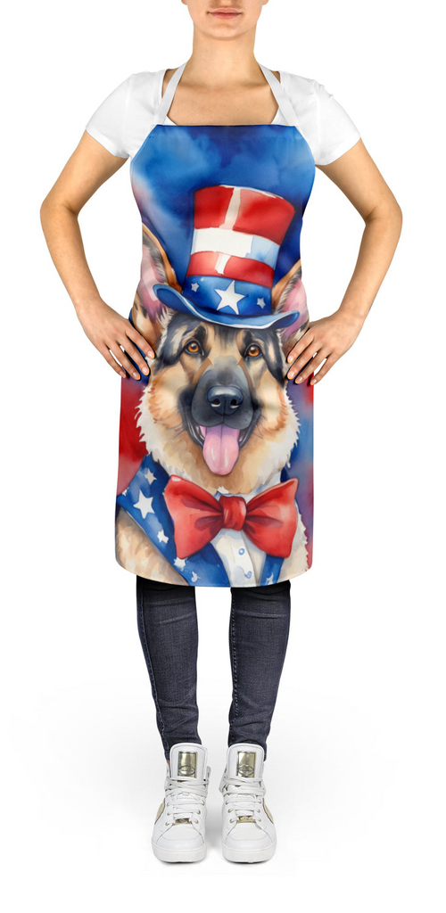 Glamorous Pups : German Shepherd Patriotic American Apron