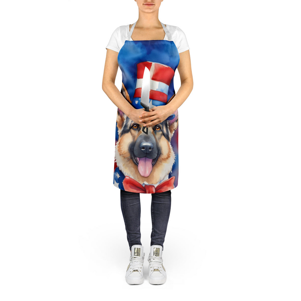 Glamorous Pups : German Shepherd Patriotic American Apron