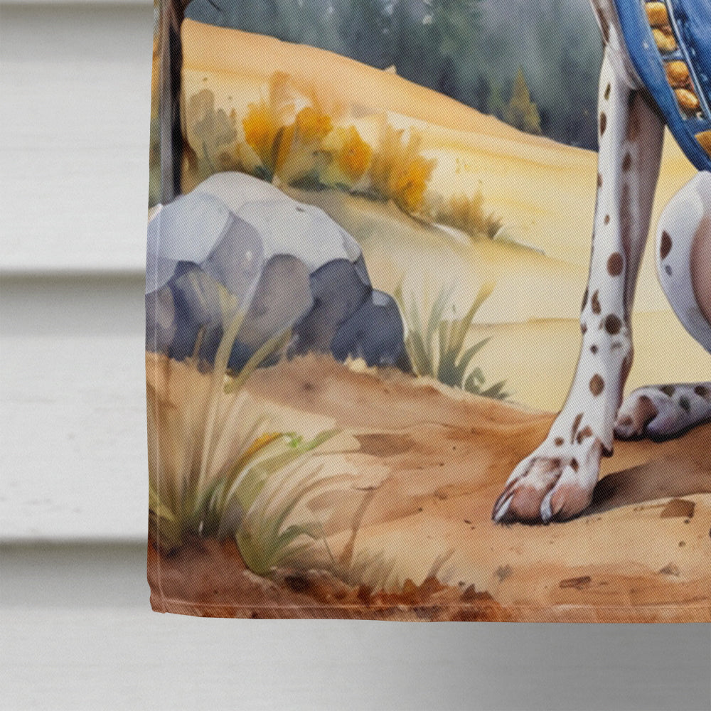 Glamorous Pups : German Shorthaired Pointer Cowboy Welcome House Flag