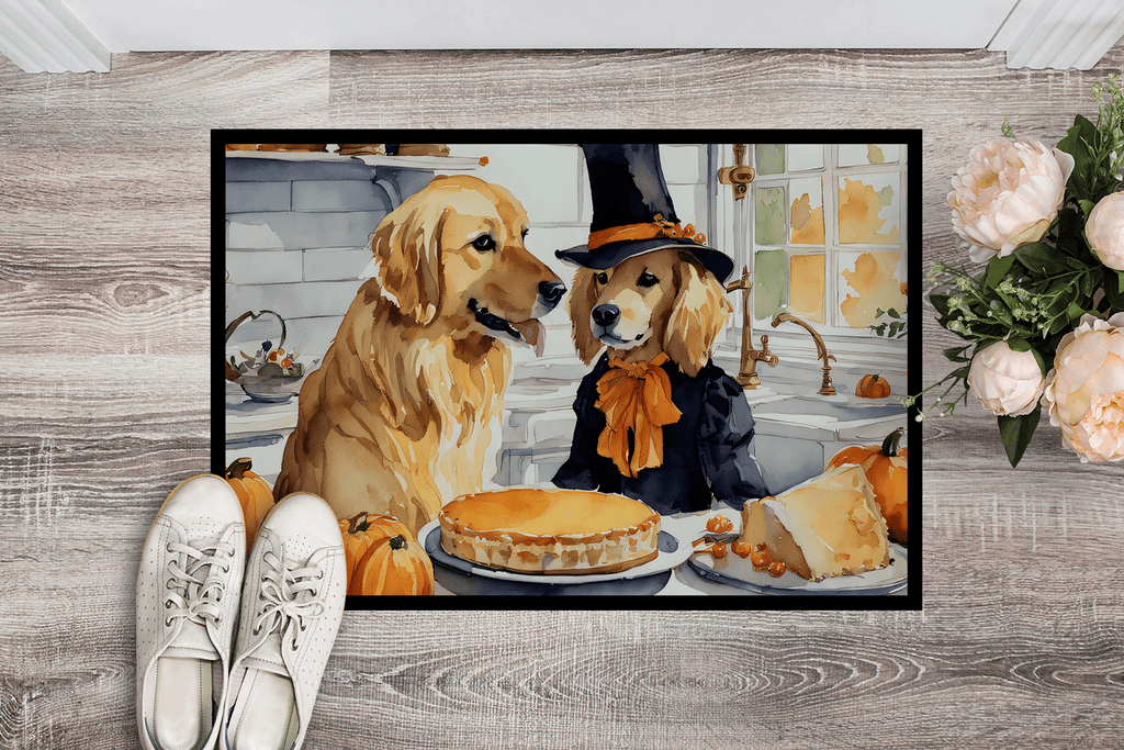 Glamorous Pups : Golden Retriever Fall Kitchen Pumpkins Doormat