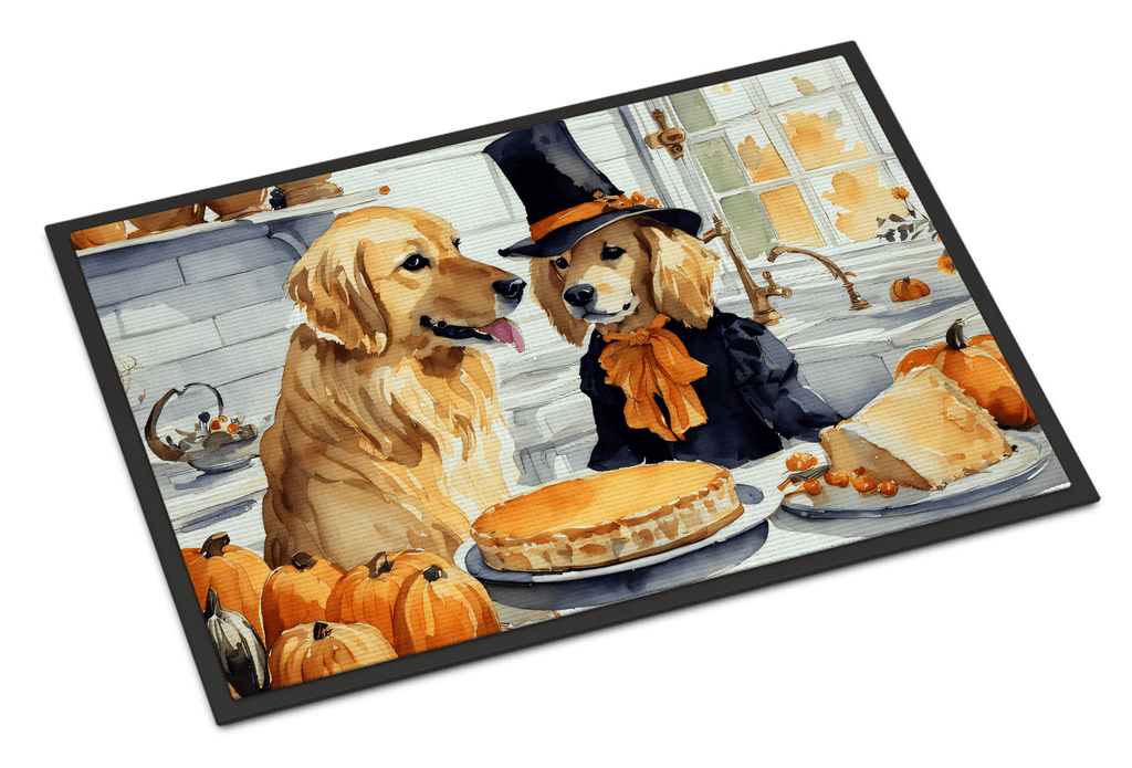 Glamorous Pups : Golden Retriever Fall Kitchen Pumpkins Doormat