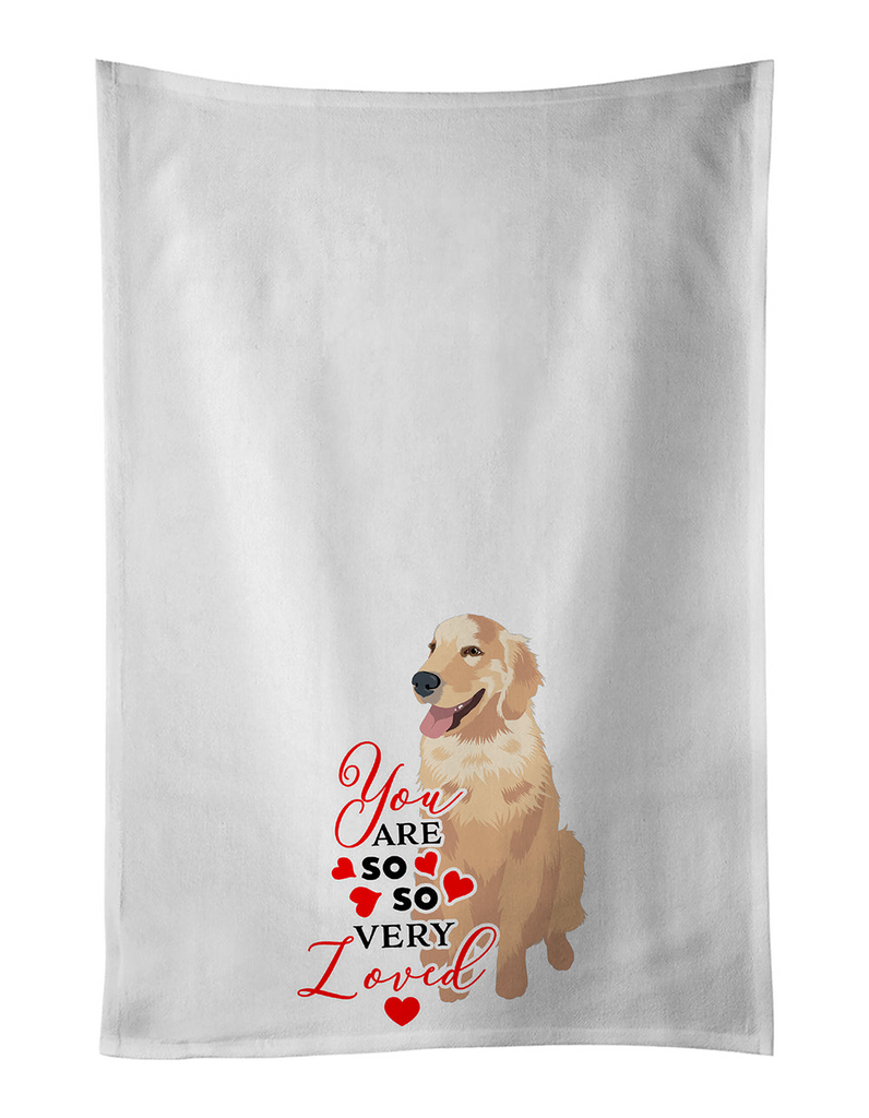 Glamorous Pups : Golden Retriever Fawn #1 so Loved Kitchen Towel Set of 2