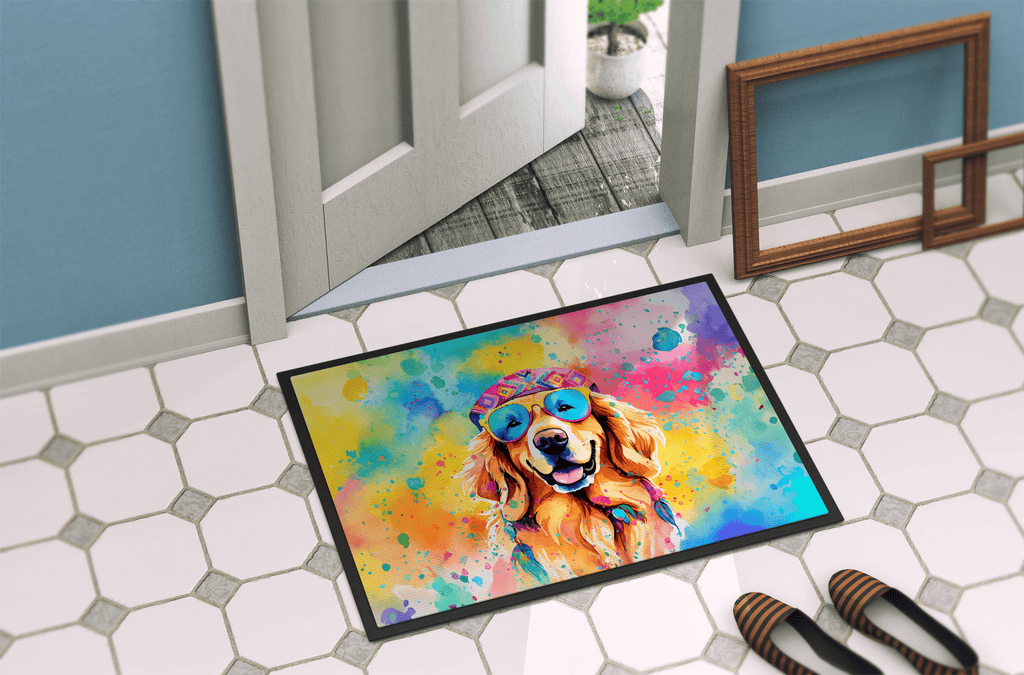 Glamorous Pups : Golden Retriever Hippie Dawg Doormat