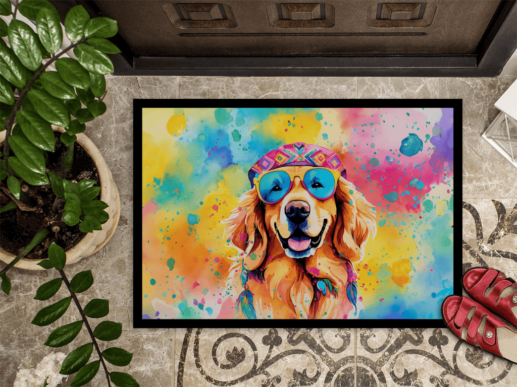 Glamorous Pups : Golden Retriever Hippie Dawg Doormat