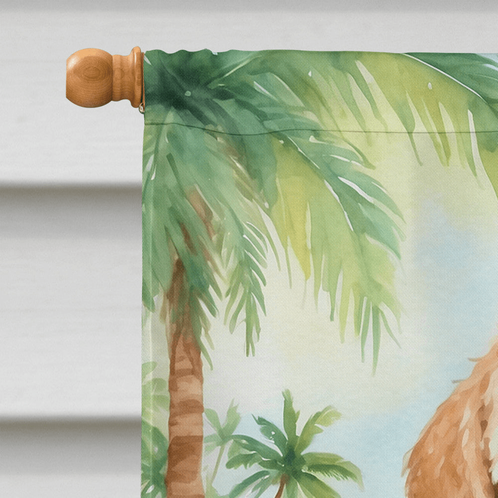 Glamorous Pups : Goldendoodle Luau House Flag