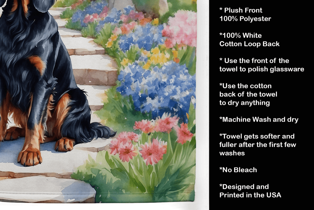 Glamorous Pups : Gordon Setter Spring Path Kitchen Towel