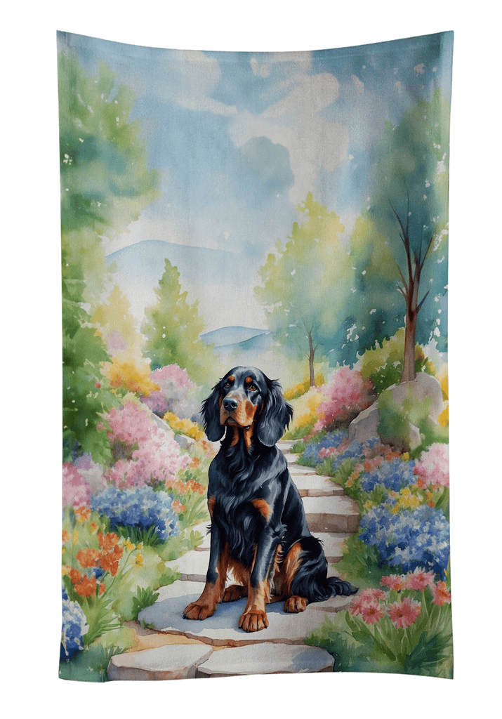 Glamorous Pups : Gordon Setter Spring Path Kitchen Towel