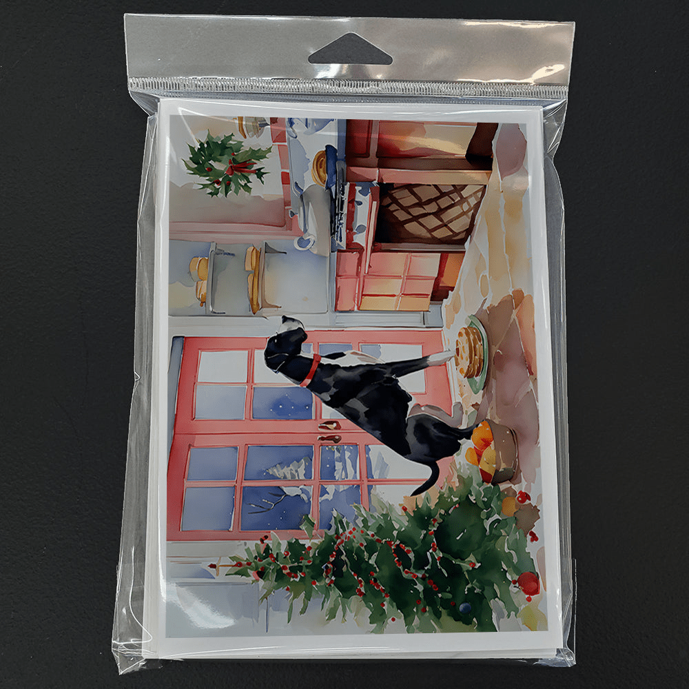Glamorous Pups : Great Dane Christmas Cookies Greeting Cards Pack of 8