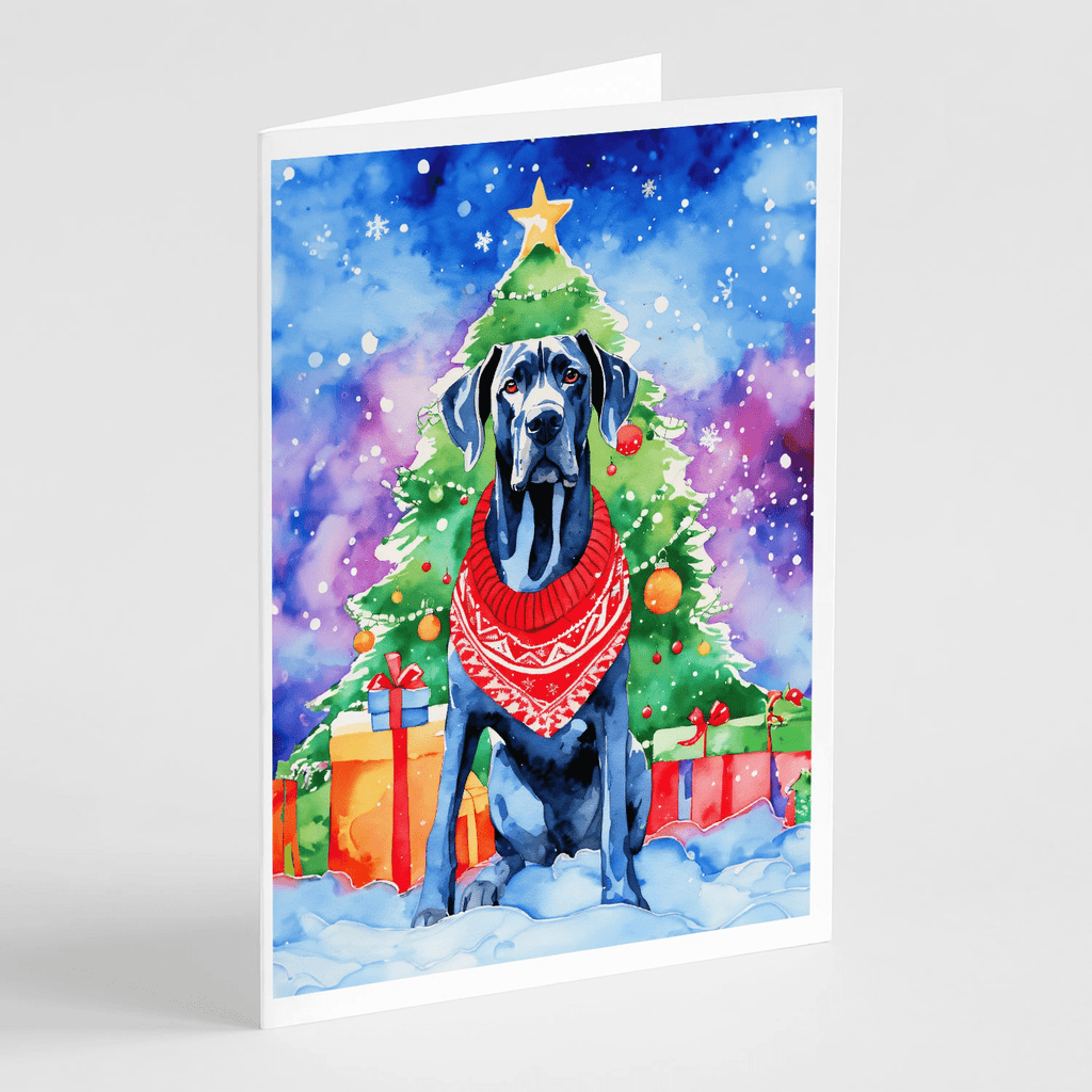Glamorous Pups : Great Dane Christmas Greeting Cards Pack of 8
