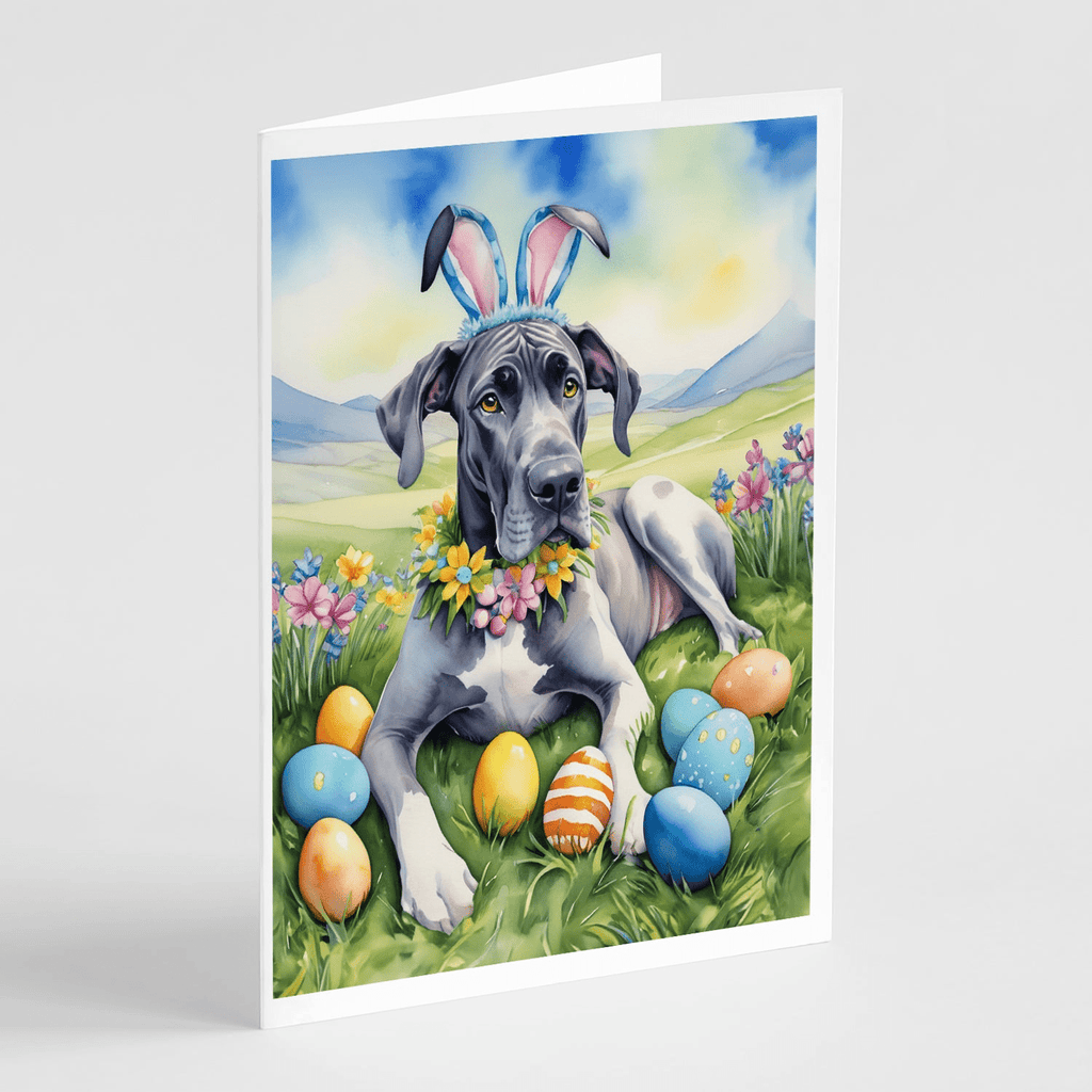Glamorous Pups : Great Dane Easter Egg Hunt Greeting Cards Pack of 8