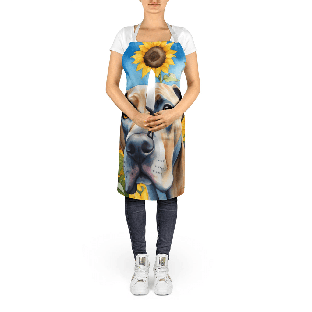 Glamorous Pups : Great Dane in Sunflowers Apron