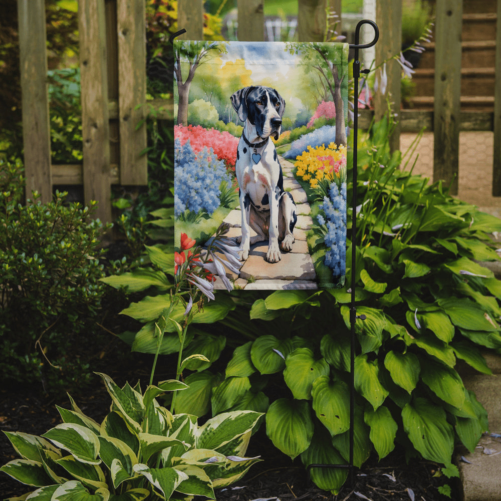 Glamorous Pups : Great Dane Spring Path Garden Flag