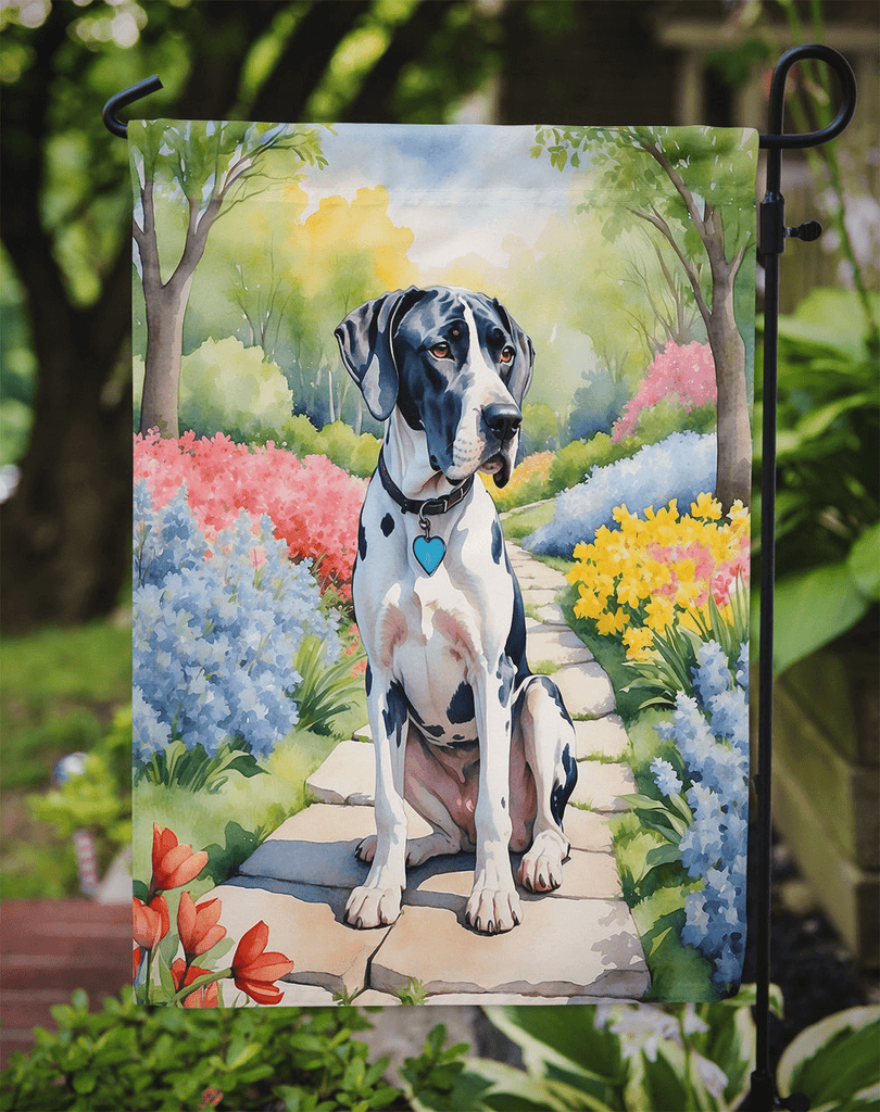 Glamorous Pups : Great Dane Spring Path Garden Flag