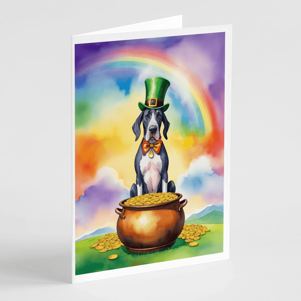 Glamorous Pups : Great Dane St Patrick's Day Greeting Cards Pack of 8