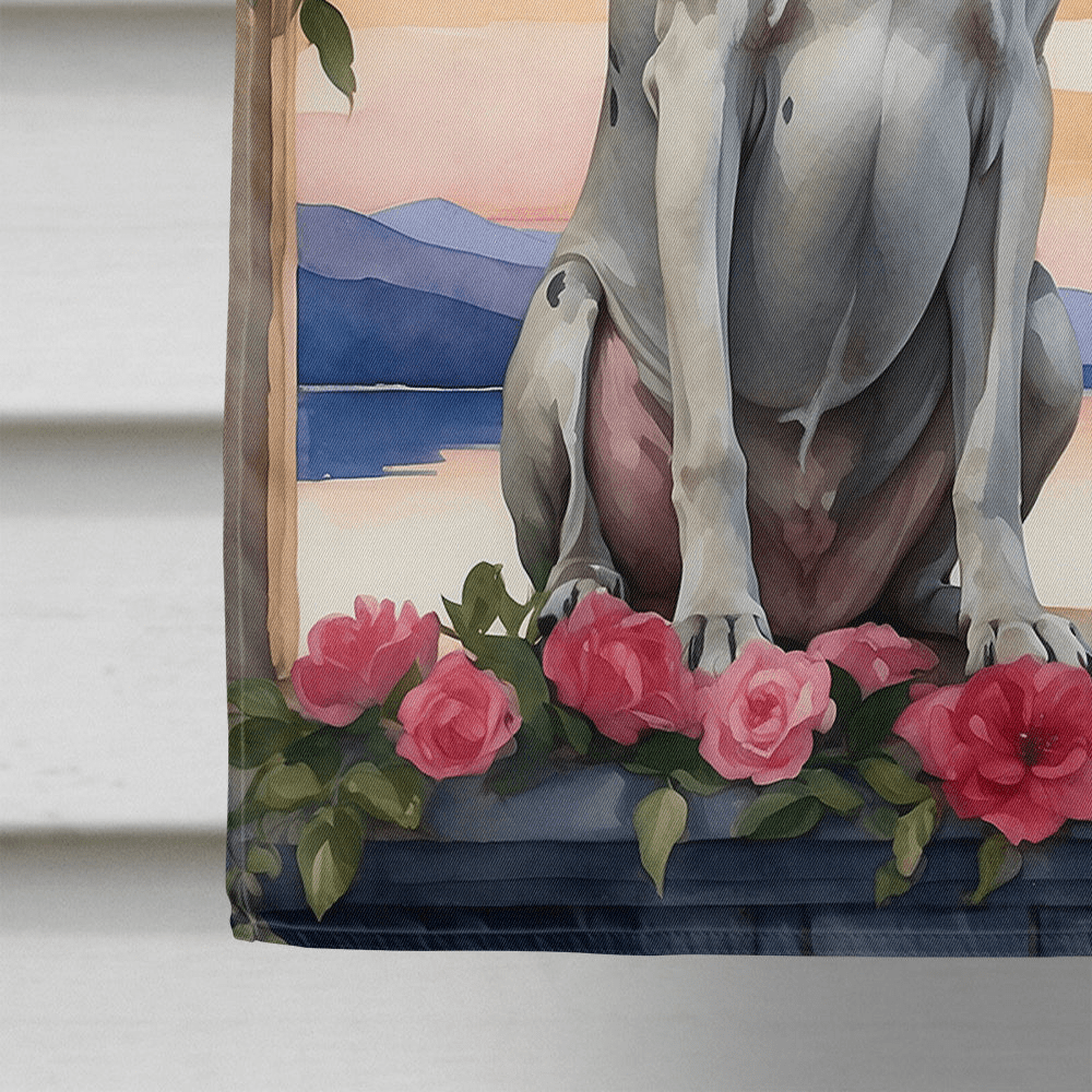 Glamorous Pups : Great Dane Two Hearts House Flag