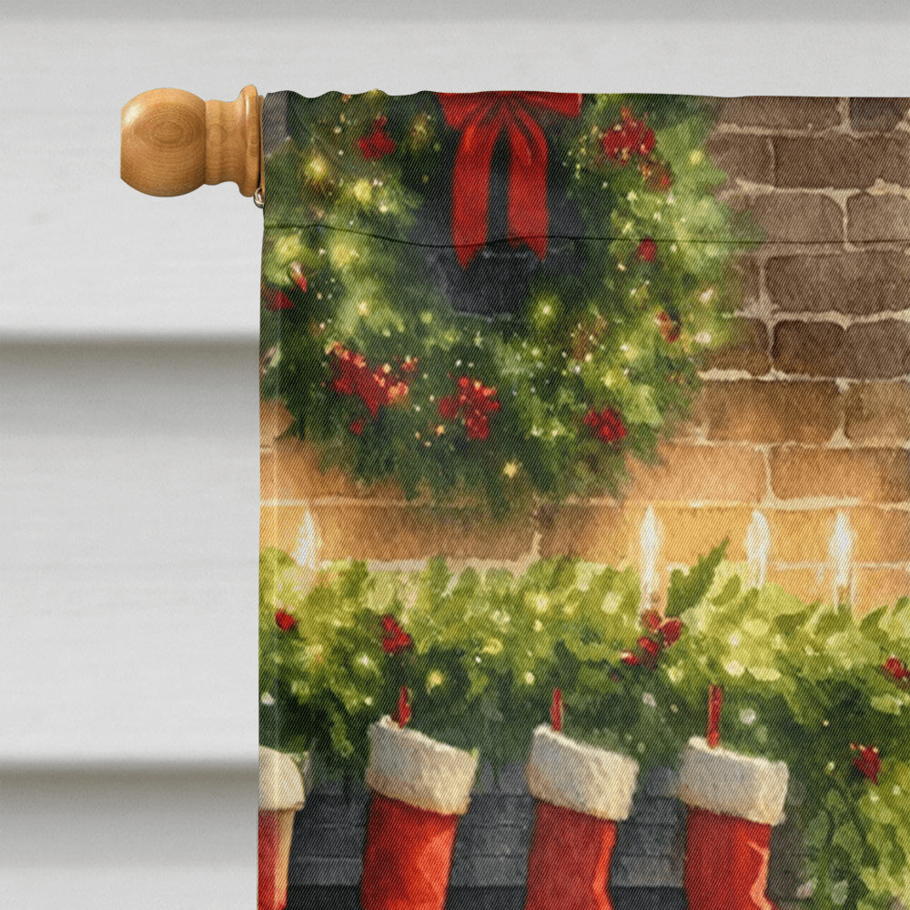 Glamorous Pups : Great Pyrenees and Santa Claus House Flag