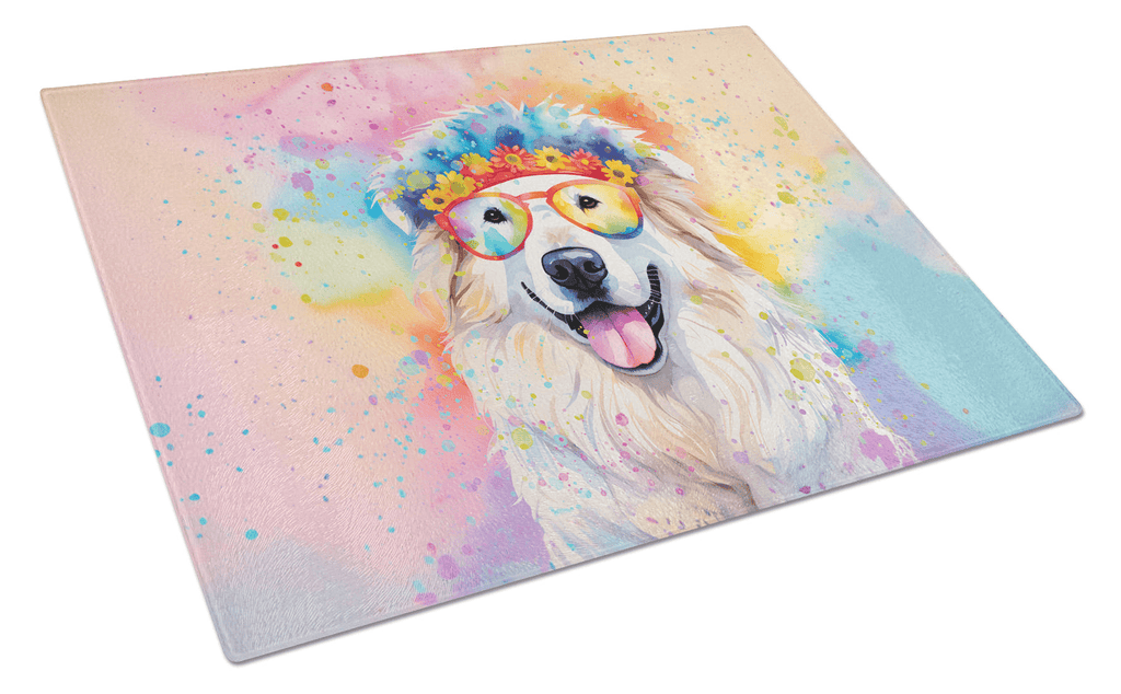 Glamorous Pups : Great Pyrenees Hippie Dawg Glass Cutting Board
